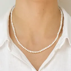 45 cm helmikaulaketju  makeanveden helmi.