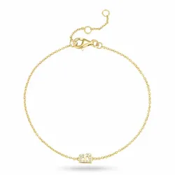 b-kirjain zirkoni rannekoru kullattua hopeaa - My Letter