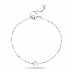 c-kirjain zirkoni rannekoru hopeaa - My Letter