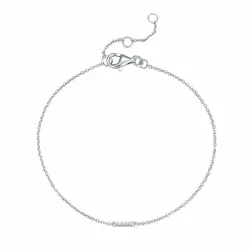 i-kirjain zirkoni rannekoru hopeaa - My Letter