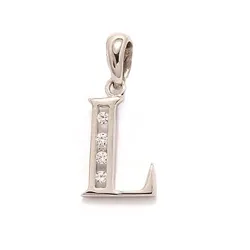 L-kirjain riipus  hopeaa