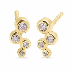 zirkoni korvarenkaat  kullattu hopea - Bubbly Sparkle