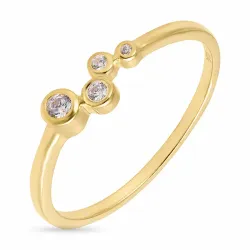 zirkoni sormus kullattua hopeaa - Bubbly Sparkle