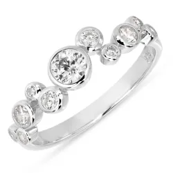 valkoinen zirkoni sormus hopea - Bubbly Sparkle