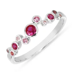 pinkki zirkoni sormus hopea - Bubbly Twist