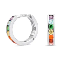 monivärisiä zirkoni rengas  hopea