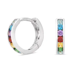 monivärisiä zirkoni rengas  hopea