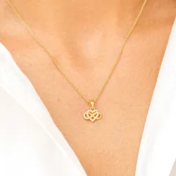 ääretön-merkki zirkoni riipus  kullattua hopeaa