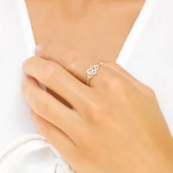 ääretön-merkki zirkoni sormus hopea