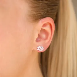 ääretön-merkki zirkoni nappikorvakorut  hopea