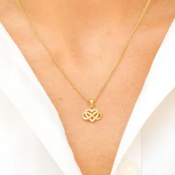 ääretön-merkki zirkoni riipus  kullattua hopeaa