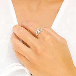 ääretön-merkki zirkoni sormus hopea