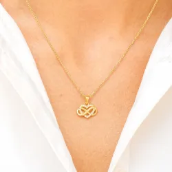 ääretön-merkki zirkoni riipus  kullattua hopeaa