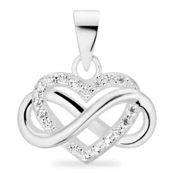 ääretön-merkki zirkoni riipus  hopeaa