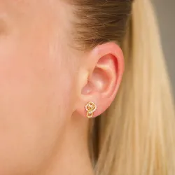 ääretön-merkki zirkoni korvarenkaat  kullattu hopea