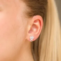 ääretön-merkki zirkoni korvarenkaat  hopea