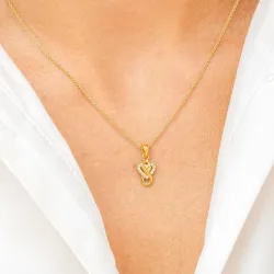 ääretön-merkki zirkoni riipus  kullattua hopeaa