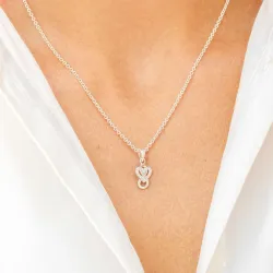 ääretön-merkki zirkoni riipus  hopeaa