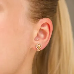 ääretön-merkki zirkoni korvarenkaat  kullattu hopea