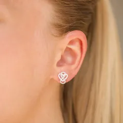 ääretön-merkki zirkoni korvarenkaat  hopea