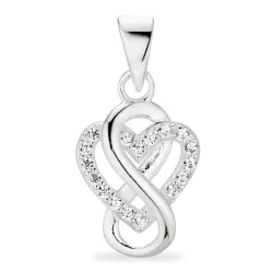 ääretön-merkki zirkoni riipus  hopeaa