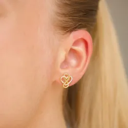 ääretön-merkki zirkoni korvarenkaat  kullattu hopea