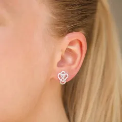 ääretön-merkki zirkoni korvarenkaat  hopea