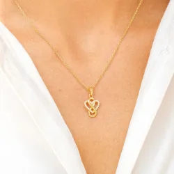 ääretön-merkki zirkoni riipus  kullattua hopeaa