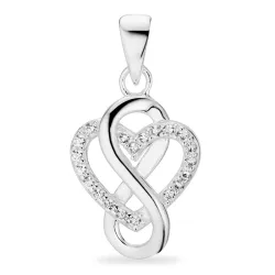 ääretön-merkki zirkoni riipus  hopeaa