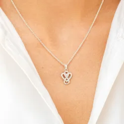 ääretön-merkki zirkoni riipus  hopeaa