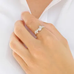 zirkoni sormus hopea - Bubbly Sparkle