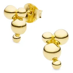 kuula korvarenkaat  kullattu hopea - Bubbly Pure