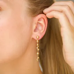 pitkät korvarenkaat  kullattu hopea - Bubbly Pure