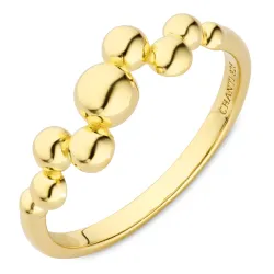 kuula sormus kullattua hopeaa - Bubbly Pure