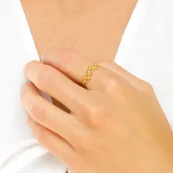 kuula sormus kullattua hopeaa - Bubbly Pure