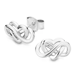 sydän ääretön-merkki korvarenkaat  hopea - Amoré