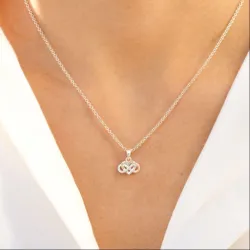 sydän ääretön-merkki riipus  kullattua hopeaa - Amoré