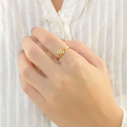 ääretön-merkki sormus kullattua hopeaa - Amoré