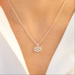 sydän ääretön-merkki riipus  hopeaa - Amoré