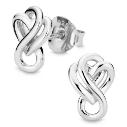 sydän ääretön-merkki korvarenkaat  hopea - Amoré