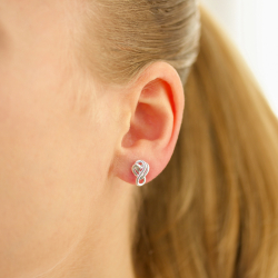 sydän ääretön-merkki korvarenkaat  hopea - Amoré