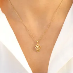 sydän ääretön-merkki riipus  kullattua hopeaa - Amoré