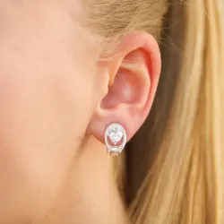 ovaaleja zirkoni klipsikorvakorut  hopea