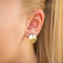 pyöreitä klipsikorvakorut  kullattu hopea