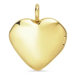 15 x 16 mm sydän medaljonki  kullattua hopeaa