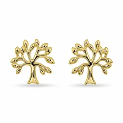 elämänpuu nappikorvakorut  kullattua hopeaa