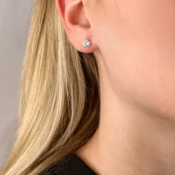 6 mm nappikorvakorut  hopeaa