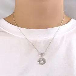 pyöreä tassu riipus  hopeaa - Little Ones