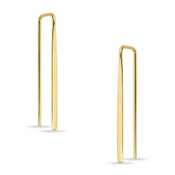 pitkät korvarenkaat  kullattu hopea