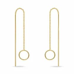 pitkät ketjukorvakorut  kullattua hopeaa